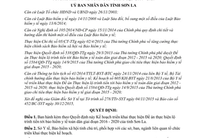 Quyết định 56/QĐ-UBND kế hoạch thực hiện lộ trình tiến tới bảo hiểm y tế toàn dân Sơn La