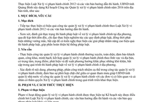 Kế hoạch 76/KH-UBND 2016 quản lý xử lý vi phạm hành chính Quảng Bình