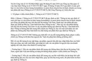 Công văn 724/BCT-KHCN năm 2016 thực hiện Thông tư 37/2015/TT-BCT 2016