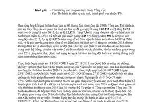 Công văn 204/TCTHADS-VP tổ chức đợt thi hành án dân sự cao điểm 2016