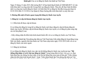 Công văn 1178/QLD-ĐK triển khai dịch vụ công mức độ 4 trong lĩnh vực đăng ký thuốc 2016