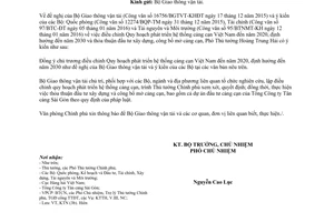 Công văn 561/VPCP-KTN điều chỉnh quy hoạch phát triển hệ thống cảng cạn 2016