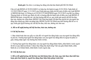 Công văn 353/BHXH-CĐBHXH hồ sơ quy trình hưởng chế độ ốm đau thai sản dưỡng sức Hồ Chí Minh