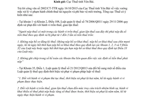 Công văn 09/TCT-CS vướng mắc xử lý vi phạm hành chính thuế tài nguyên phí bảo vệ môi trường 2016