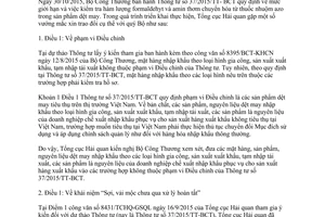 Công văn 111/TCHQ-GSQL kiểm tra hàm lượng formaldehyt amin thơm chuyển hóa từ thuốc nhuộm azo