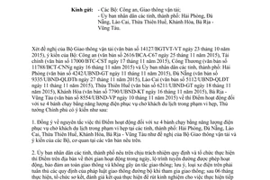 Công văn 33/TTg-KTN xe chạy bằng năng lượng điện phục vụ chở khách du lịch trong phạm vi hẹp 2016