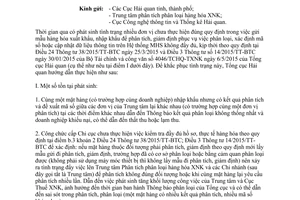 Công văn 143/TCHQ-TXNK 2016 mẫu phân tích hàng xuất nhập khẩu cập nhật MHS