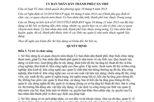 Quyết định 04/2016/QĐ-UBND chức năng nhiệm vụ quyền hạn cơ cấu tổ chức Sở Xây dựng Cần Thơ