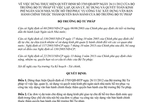 Quyết định 228/QĐ-BTP sử dụng kinh phí ngân sách nhà nước hỗ trợ xây dựng văn bản hành chính 2016