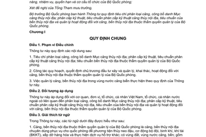 Thông tư 11/2016/TT-BQP tiêu chí phân loại cảng công bố danh mục cảng thủy nội địa phân cấp kỹ thuật