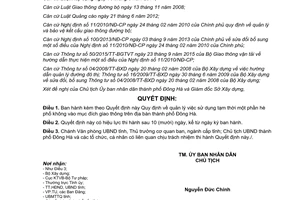 Quyết định 04/2016/QĐ-UBND sử dụng tạm thời hè phố không mục đích giao thông Đông Hà Quảng Trị 2016