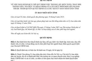 Quyết định 17/2016/QĐ-UBND quy chế tổ chức phối hợp liên ngành chủ tịch Ủy ban Thừa Thiên Huế