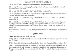 Quyết định 11/2016/QĐ-UBND quy trình chuyển đổi mô hình kinh doanh khai thác quản lý chợ An Giang
