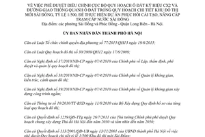 Quyết định 917/QĐ-UBND quy hoạch 1 500 ô đất CX2 đường giao thông khu đô thị mới Sài Đồng Hà Nội 2016