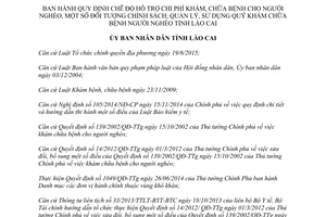 Quyết định 10/2016/QĐ-UBND hỗ trợ chi phí khám chữa bệnh người nghèo Lào Cai