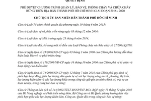 Quyết định 766/QĐ-UBND quản lý bảo vệ phòng chữa cháy rừng Thành phố Hồ Chí Minh 2016 2020