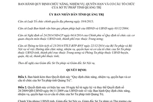 Quyết định 06/2016/QĐ-UBND chức năng nhiệm vụ quyền hạn cơ cấu sở tư pháp Quảng Trị