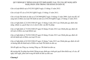 Thông tư 02/2016/TT-BTP giải quyết đơn khiếu nại tố cáo đề kiến nghị phản ánh thi hành án dân sự