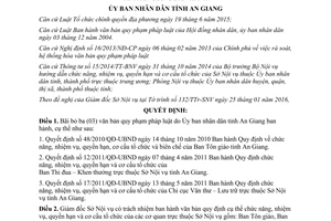 Quyết định 244/QĐ-UBND bãi bỏ ba 03 văn bản quy phạm pháp luật do An Giang