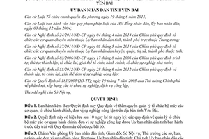 Quyết định 06/2016/QĐ-UBND thẩm quyền quản lý tổ chức bộ máy các cơ quan Yên Bái