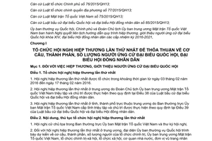 Nghị quyết liên tịch 11/2016/NQLT/UBTVQH-CP-ĐCTUBTWMTTQVN hướng dẫn quy trình hiệp thương bầu cử Quốc hội