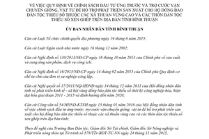 Quyết định 05/2016/QĐ-UBND đầu tư ứng trước trợ cước vận chuyển giống vật tư Bình Thuận
