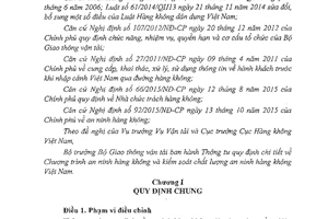 Thông tư 01/2016/TT-BGTVT chương trình an ninh hàng không kiểm soát chất lượng 2016