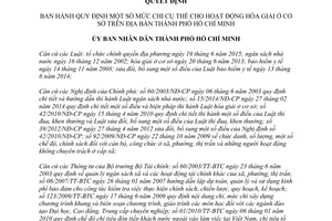 Quyết định 02/2016/QĐ-UBND mức chi cụ thể cho hoạt động hòa giải ở cơ sở Hồ Chí Minh