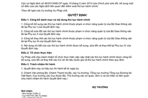 Quyết định 344/QĐ-BGTVT năm 2016 công bố bổ sung sửa đổi  thay thế thủ tục hành chính thuộc phạm vi chức năng quản lý của Bộ Giao thông vận tải