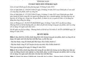 Quyết định 160/QĐ-UBND tăng thêm tiền lương trong giá sản phẩm dịch vụ công ích Bắc Kạn 2016