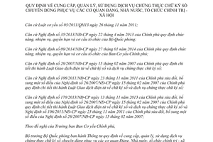 Thông tư 08/2016/TT-BQP chứng thực chữ ký số chuyên dùng phục vụ cơ quan