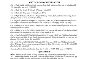 Quyết định 275/QĐ-UBND điều chỉnh quy hoạch chung Sông Cầu phú Yên 2020 2030 2016