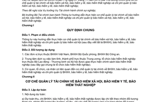 Thông tư 20/2016/TT-BTC hướng dẫn thực hiện cơ chế quản lý tài chính bảo hiểm chi phí quản lý bảo hiểm
