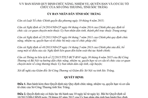 Quyết định 02/2016/QĐ-UBND chức năng nhiệm vụ quyền hạn tổ chức Sở Công Thương Sóc Trăng 2016