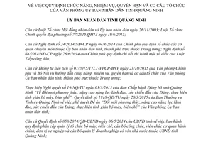 Quyết định 386/2016/QĐ-UBND chức năng quyền hạn cơ cấu Văn phòng Ủy ban nhân dân tỉnh Quảng Ninh