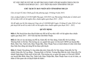 Quyết định 403/QĐ-UBND phê duyệt đề án hỗ trợ nhà ở đối với hộ nghèo theo chuẩn nghèo Bình Thuận
