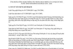 Kế hoạch 18/KH-UBND ứng dụng công nghệ thông tin cơ quan nhà nước Ninh Bình 2016 2020