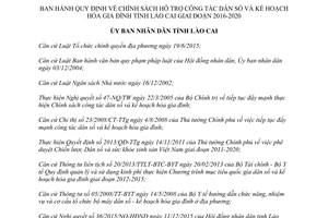 Quyết định 09/2016/QĐ-UBND chính sách hỗ trợ công tác dân số kế hoạch hóa gia đình Lào Cai 2016 2020