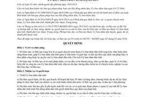 Quyết định 09/2016/QĐ-UBND chức năng nhiệm vụ quyền hạn tổ chức của sở giáo dục đào tạo Lạng Sơn