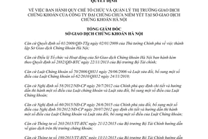 Quyết định 78/QĐ-SGDHN tổ chức quản lý thị trường giao dịch chứng khoán Hà Nội