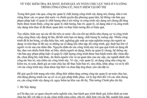Chỉ thị 05/CT-TTg kiểm tra rà soát đánh giá an toàn chịu lực nhà ở công trình công cộng cũ nguy hiểm đô thị