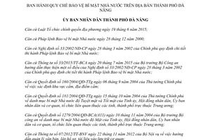 Quyết định 07/2016/QĐ-UBND quy chế bảo vệ bí mật nhà nước thành phố Đà Nẵng