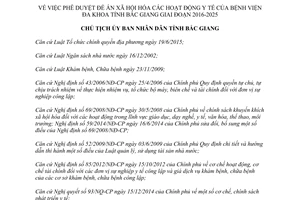 Quyết định 210/QĐ-UBND đề án xã hội hóa các hoạt động y tế bệnh viện đa khoa Bắc Giang 2016