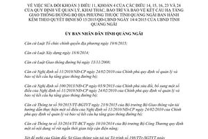 Quyết định 08/2016/QĐ-UBND sửa đổi 15/2015/QĐ-UBND bảo vệ kết cấu hạ tầng đường bộ Quảng Ngãi