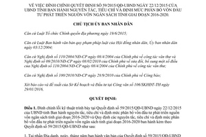 Quyết định 342/QĐ-UBND đính chính 59/2015/QĐ-UBND vốn đầu tư phát triển Bình Dương 2016 2020