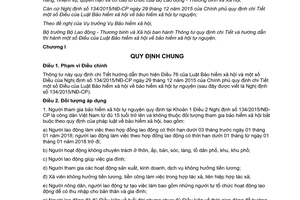 Thông tư 01/2016/TT-BLĐTBXH hướng dẫn thi hành luật bảo hiểm xã hội tự nguyện 2016