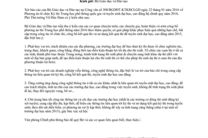 Công văn 743/VPCP-KGVX tổ chức thi tốt nghiệp trung học phổ thông xét tuyển sinh đại học cao đẳng 2016