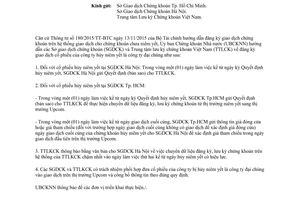 Công văn 609/UBCK-PTTT hướng dẫn đăng ký giao dịch Upcom của công ty hủy niêm yết