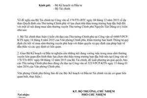 Công văn 1008/VPCP-KTN chọn nhà thầu trường hợp đặc biệt đối với mua sắm thường xuyên 2016