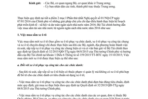 Công văn 2304/BTC-QLCS hướng dẫn mua sắm tài sản từ nguồn ngân sách nhà nước 2016